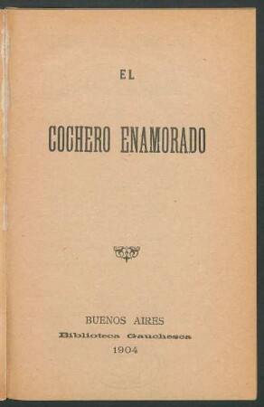El cochero enamorado