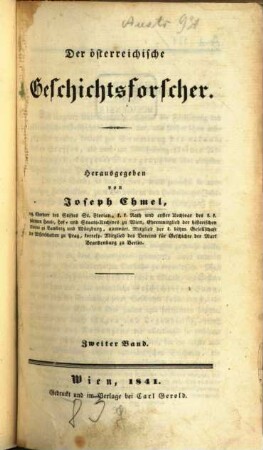 Der österreichische Geschichtsforscher, 2