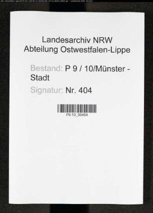 Sterberegister Standesamt Münster