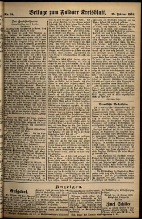 Zweite Ausgabe vom Donnerstag, den 25. Februar 1892.