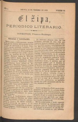 1878,1,28: año 1, número 28 (14 de febrero de 1878)