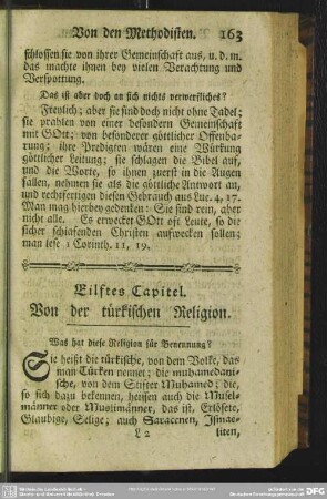 Eilftes Capitel. Von der türkischen Religion