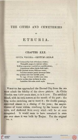 Chapter XXX: Civita Vecchia - Centum Cellae