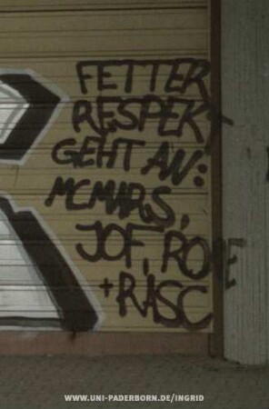 FETTER RESPEKT GEHT AN: MC MARS, JOF, ROME + RASC