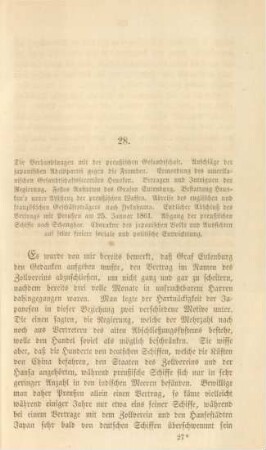 28. Die Verhandlungen mit der preußischen Gesandtschaft. Anschläge der japanischen ...