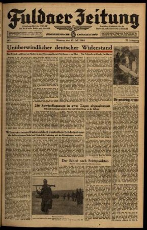 Ausgabe vom Montag, den 17. Juli 1944.