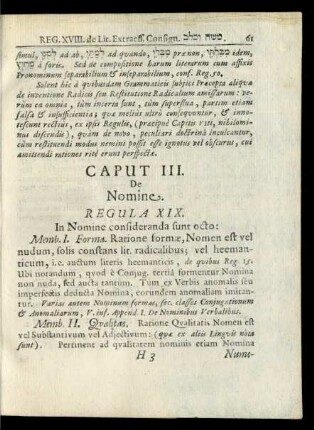 Caput III. De Nomine