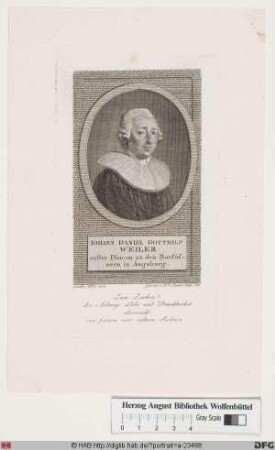 Bildnis Johann Daniel Gotthilf Weiler