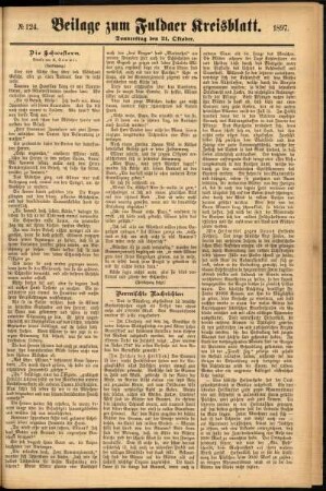 Zweite Ausgabe vom Donnerstag, den 21. Oktober 1897.