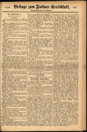 Zweite Ausgabe vom Donnerstag, den 21. Oktober 1897.