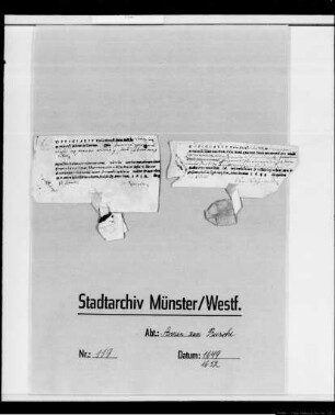 Ladungen des Offizials des Hofes in Münster