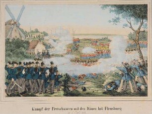 Kampf der Freischaren mit den Dänen bei Flensburg (9.4.1848)