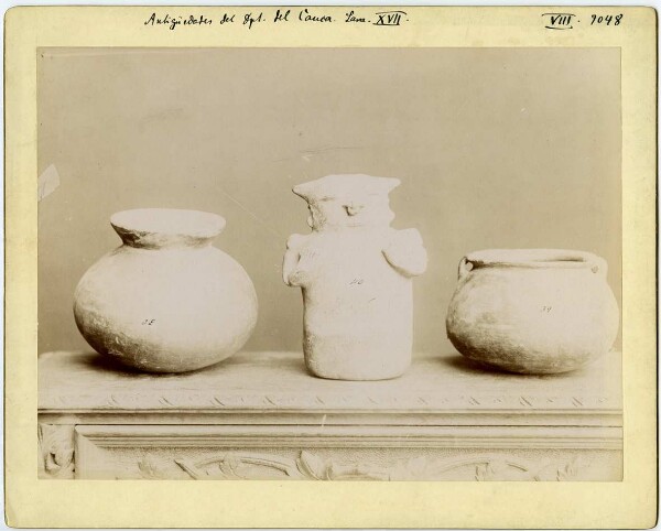 Clay pots and clay figurine