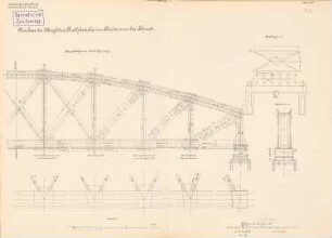 Meglitze-Flutbrücke im Oderdamm, Schwedt/Oder: Hauptträger Seitenöffnung: Schnitte 1:15, Detail 1:5