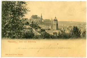 Meißen. Blick vom Jüdenberg nach der Stadt