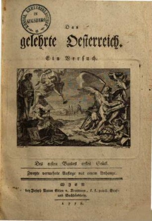 Das gelehrte Oesterreich : ein Versuch, 1,1