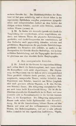 d. Das anorganische Gewebe