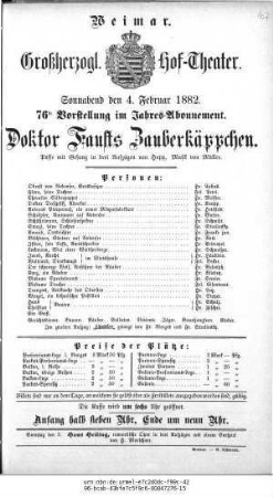 Doktor Fausts Zauberkäppchen