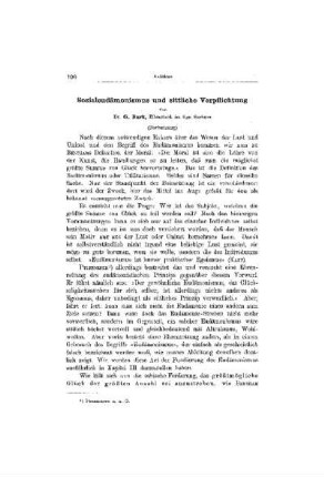 Sozialeudämonismus und sittliche Verpflichtung : (Fortsetzung)