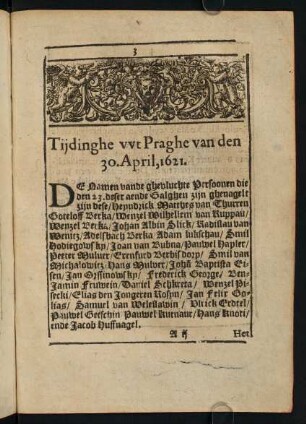 3-8, Nieuwe Tijdinghe wt Prage, ...