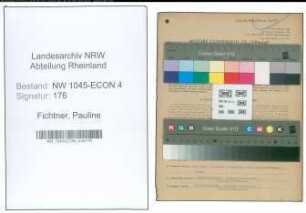 Entnazifizierung Pauline Fichtner , geb. 01.04.1907 (Haendlerin)