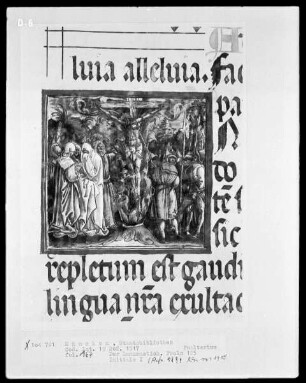 Psalterium — Initiale I mit einer Kreuzigung, Folio 167