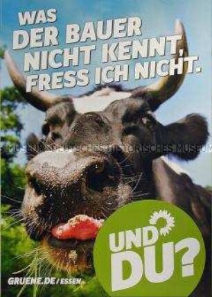 Wahlplakat von Bündnis 90/Die Grünen zur Bundestagswahl am 22. September 2013