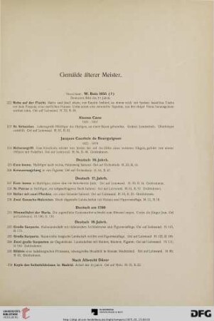 Gemälde älterer Meister (Nr. 222-283)