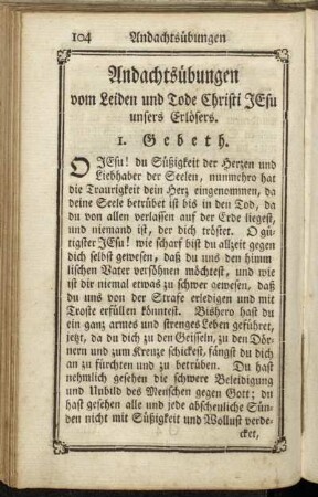 Andachtsübungen vom Leiden und Tode Christi Jesu unsers Erlösers.