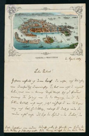 Brief vom 2. April 1867