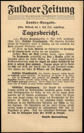Ausgabe vom Mittwoch, den 05. Mai 1915.