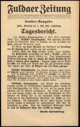Ausgabe vom Mittwoch, den 05. Mai 1915.