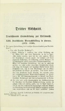 Dritter Abschnitt. Deutschlands Entwickelung zur Weltmacht