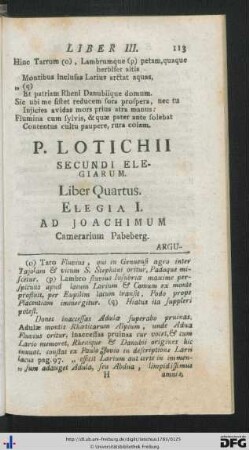 Liber IV Elegiarum.