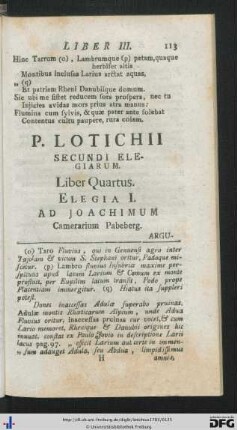 Liber IV Elegiarum.