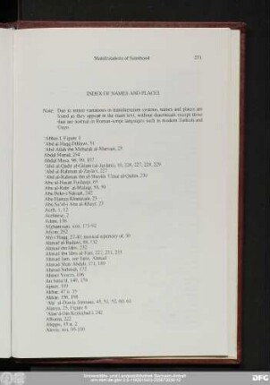 Index Of Names And Places
