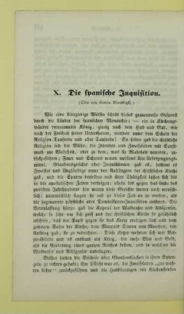 X. Die spanische Inquisition