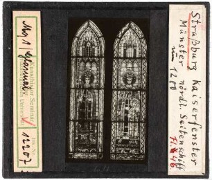 Straßburg, Münster: Kaiserfenster im nördl. Seitenschiff, um 1280