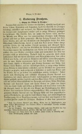 C. Eroberung Preußens