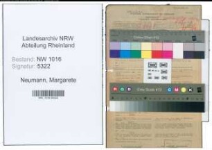 Entnazifizierung Margarete Neumann , geb. 17.01.1890 (Lehrerin)