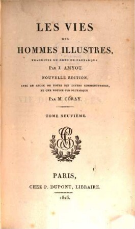 Les vies des hommes illustres, 9