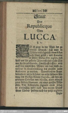 Staat der Republicque Von Lucca