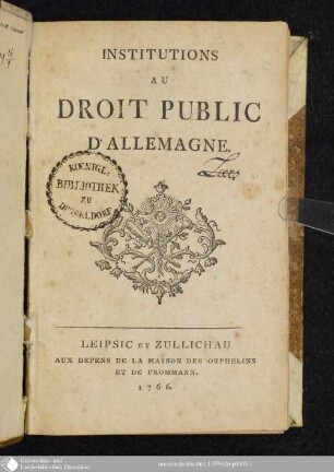 Institutions Au Droit Public d'Allemagne
