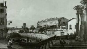 Idealvedute der Schleuse von Dolo an der Branta zwischen Padua und Venedig