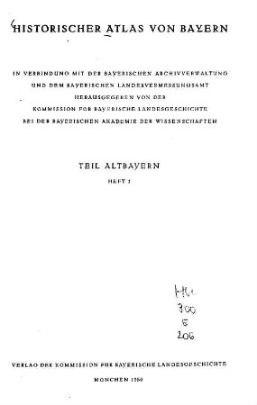 Das Landgericht Moosburg : Text, Karte und Einführung