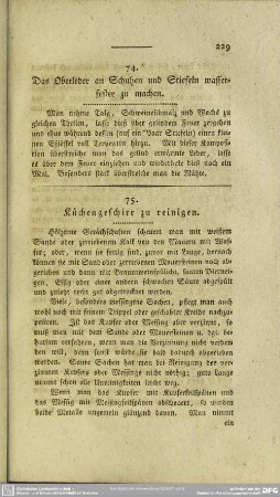 75. Küchengeschirr zu reinigen