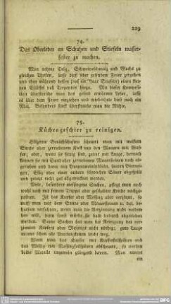 75. Küchengeschirr zu reinigen