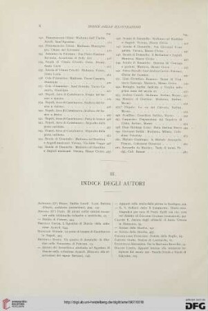 III. Indice degli autori