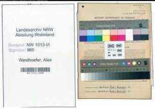 Entnazifizierung Alex Westhoefer , geb. 03.08.1906 (Vorarbeiter)
