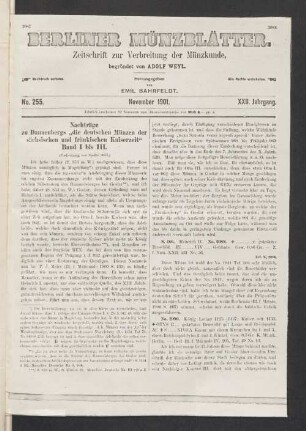 No. 255. November 1901.